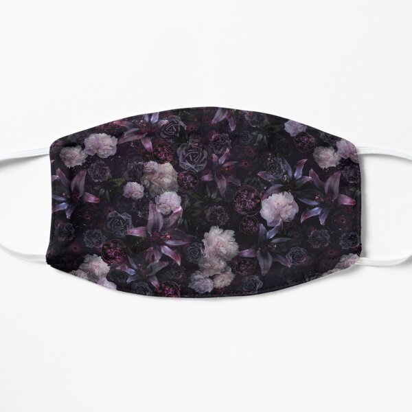 Midsummer Nights Dream #Dark Floral #Midnight #Black #Rose #Night Flat Mask