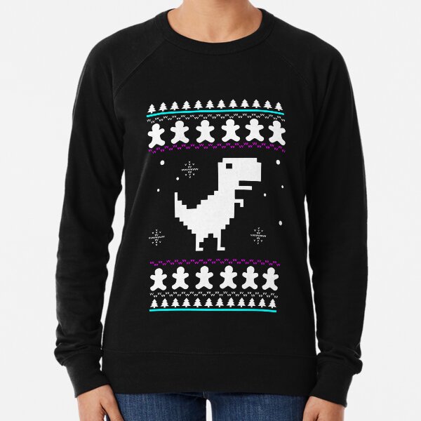 Artikel-Vorschau von 8-Bit Dinosaurier Weihnachtspullover, designt und verkauft von GAM3RAGS.
