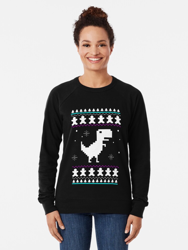Womens dinosaur christmas sweater sales