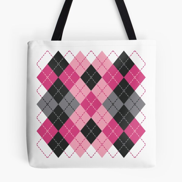 Item preview, Pink and Black Dashed Argyle designed and sold by Lisann.