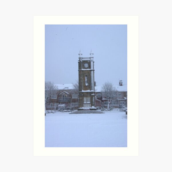 Amble town square clock tower Art Print