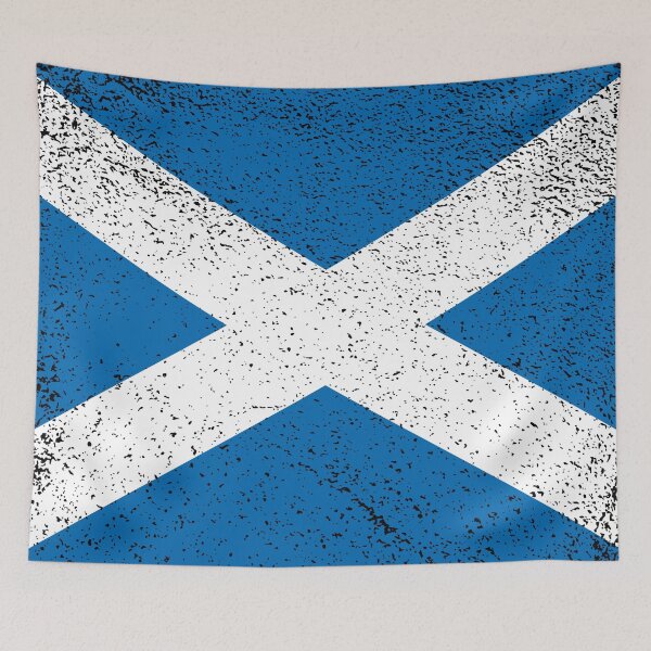 Item preview, Distressed Scottish Saltire Saint Andrews Cross Flag Design designed and sold by MacPean.