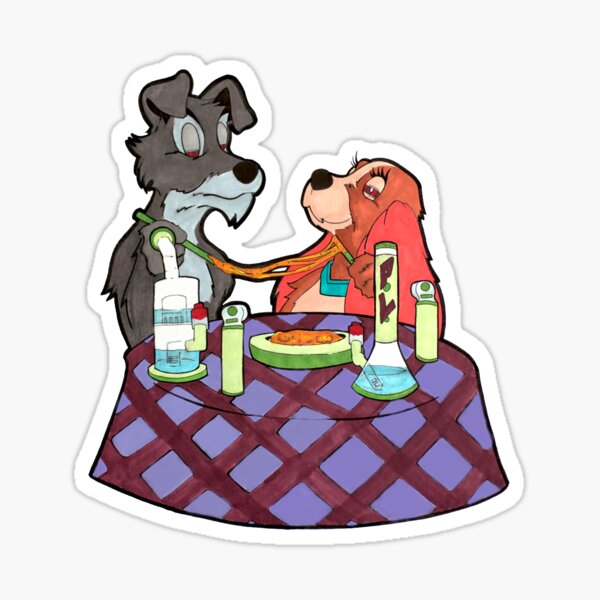 Lady and the Dab Sticker