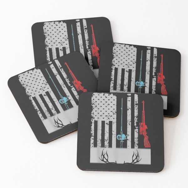 Item preview, Fishing Rod Hunting Rifle American Flag designed and sold by JulyDesigns.
