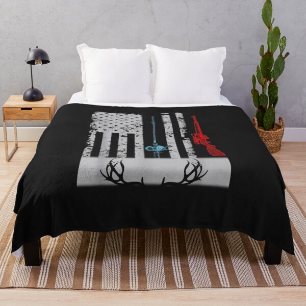 Item preview, Fishing Rod Hunting Rifle American Flag designed and sold by JulyDesigns.