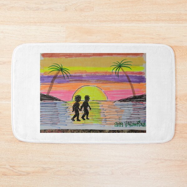 Item preview, Sunset on the beach marker drawing designed and sold by Mike Valentine.
