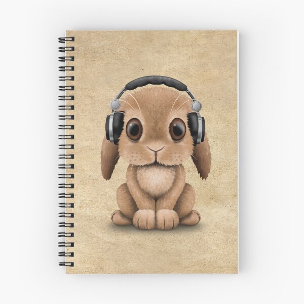 Item preview, Cute Baby Bunny Dj Wearing Headphones designed and sold by JeffBartels.