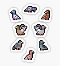 Mini Pixel Pigeons - Set of 8 Sticker