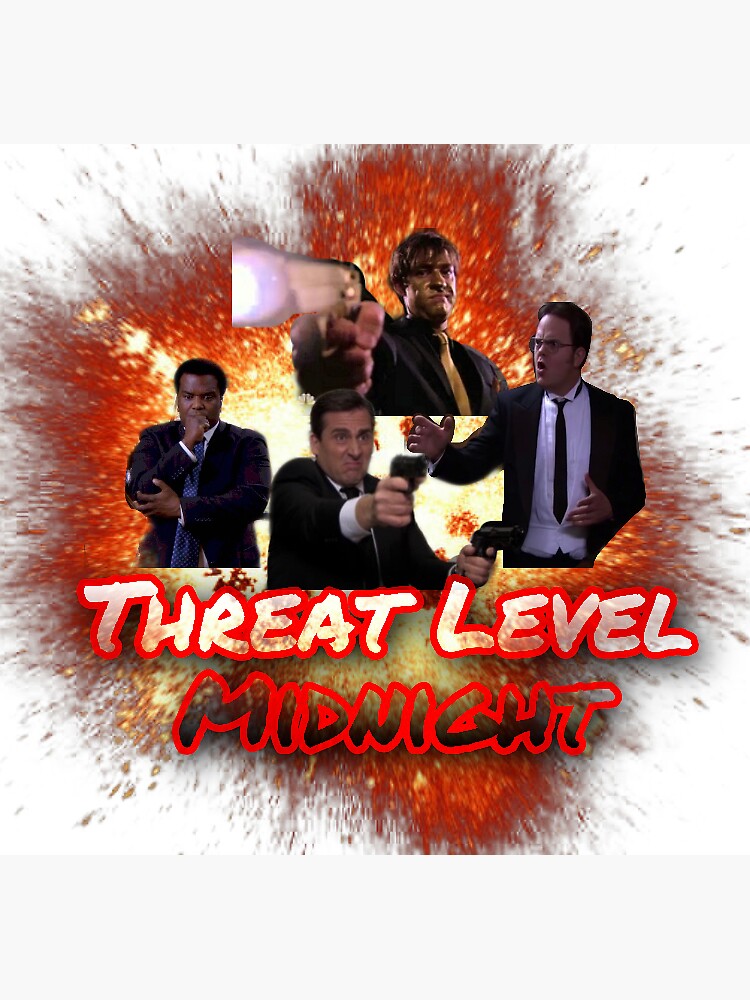 Threat Level Midnight Sticker For Sale By Lindynied Redbubble   Bg,f8f8f8 Flat,750x,075,f Pad,750x1000,f8f8f8 