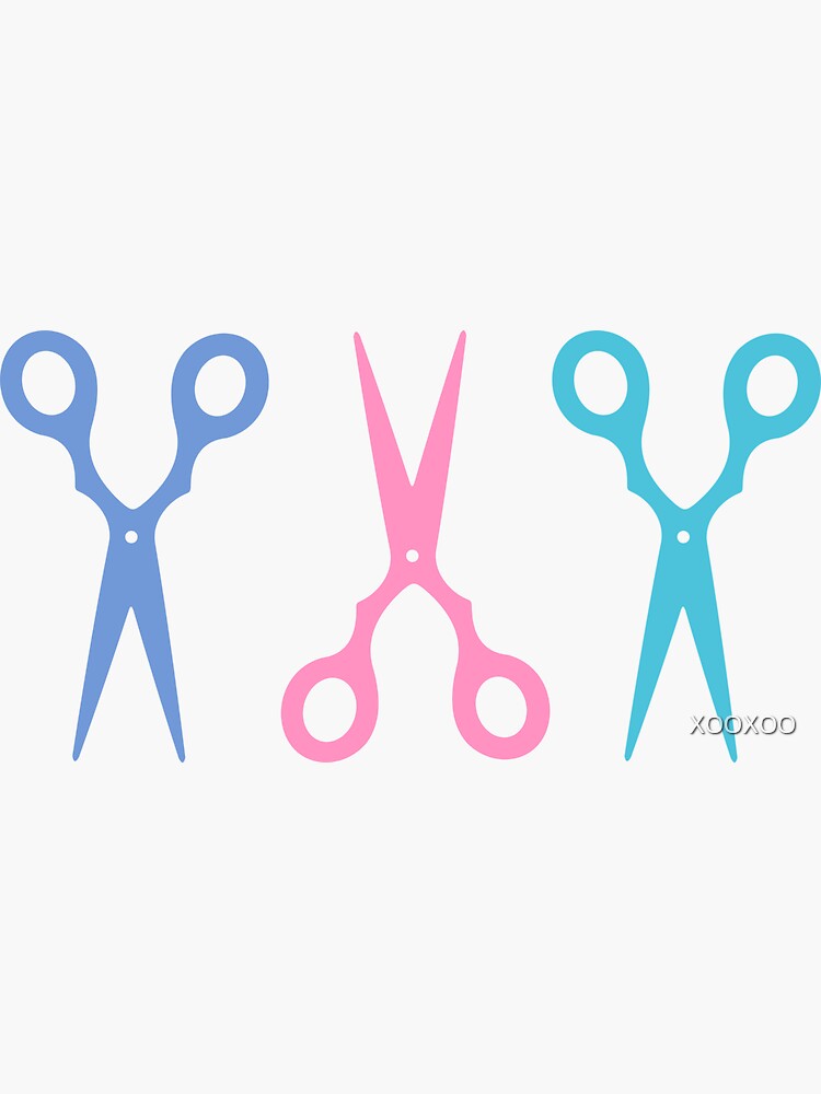 Hair Scissors Pastel Pattern Sticker for Sale by XOOXOO