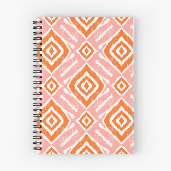 Item preview, Ocher and pink Ikat Boho Fabric designed and sold by Irina Bogomolova.