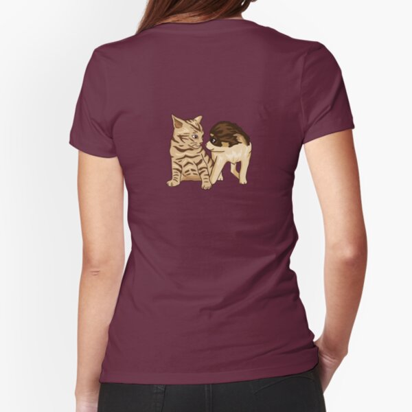 Puppy and kitten | Fitted T-Shirt