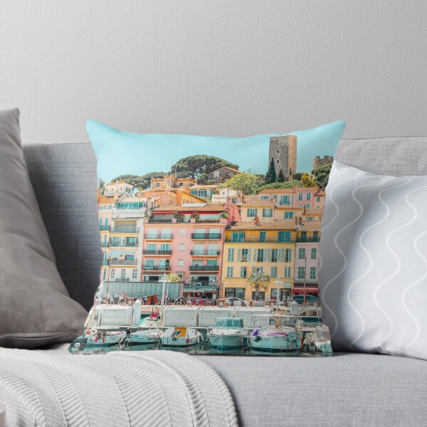 Item preview, Cannes City Print, Luxurious Yachts And Boats, French Riviera, Travel Print, City Marina Port In France Poster, Colored Houses Photography, Colorful Home, Home Decor, Wall Art Print designed and sold by radub85.