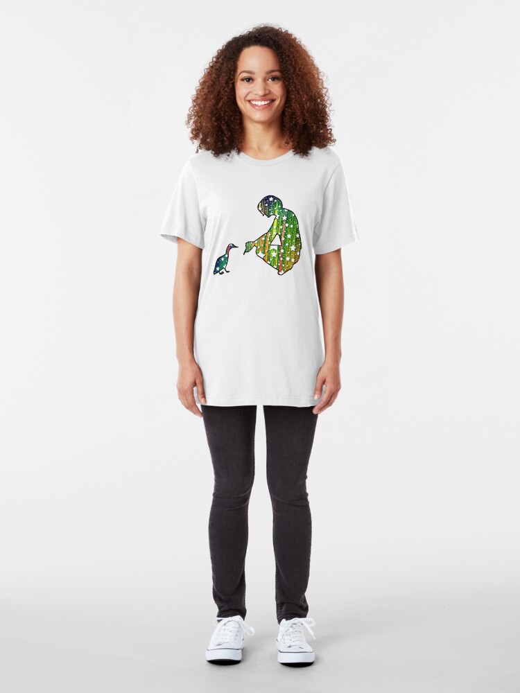 Alternate view of Starry Duck Silhouette Slim Fit T-Shirt