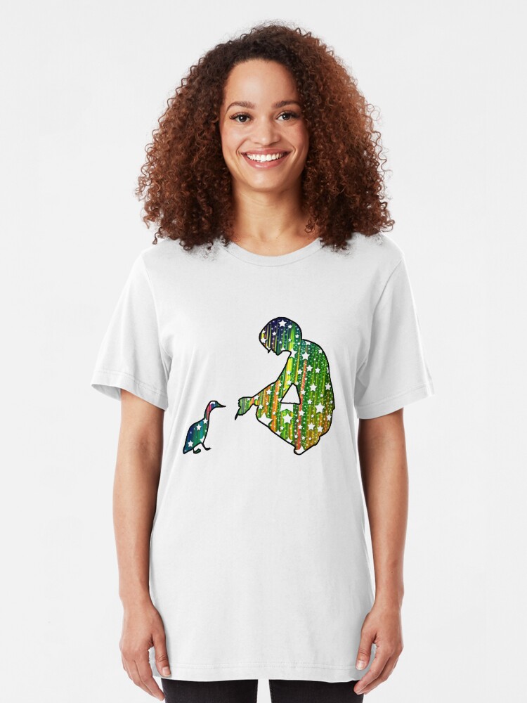 Alternate view of Starry Duck Silhouette Slim Fit T-Shirt