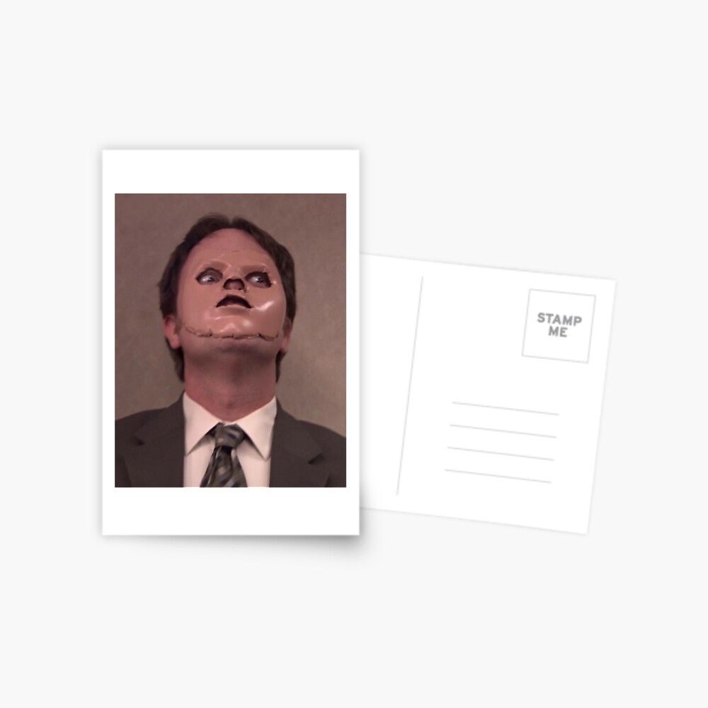 Die Buro Dwight Maske Erste Hilfe Fehler Cpr Postkarte Von Trrylovesyogurt Redbubble