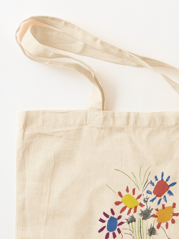 Alternate view of Picasso Exhibition - Mains Aus Fleurs (Hands with Flowers) 1958 Artwork Tote Bag