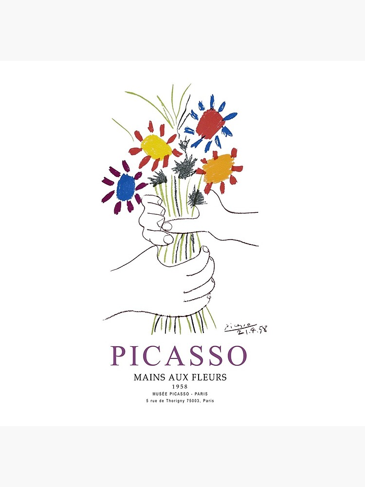 Picasso Exhibition - Mains Aus Fleurs (Hands with Flowers) 1958 Artwork by clothorama