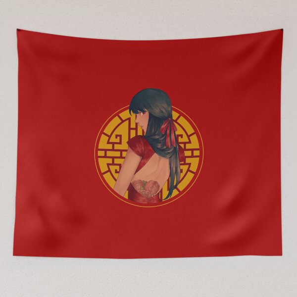 Item preview, Tattoo girl with chinese traditional clothing qipao designed and sold by zyeph.