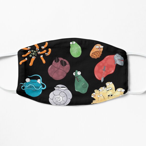 Microbe Menagerie Flat Mask