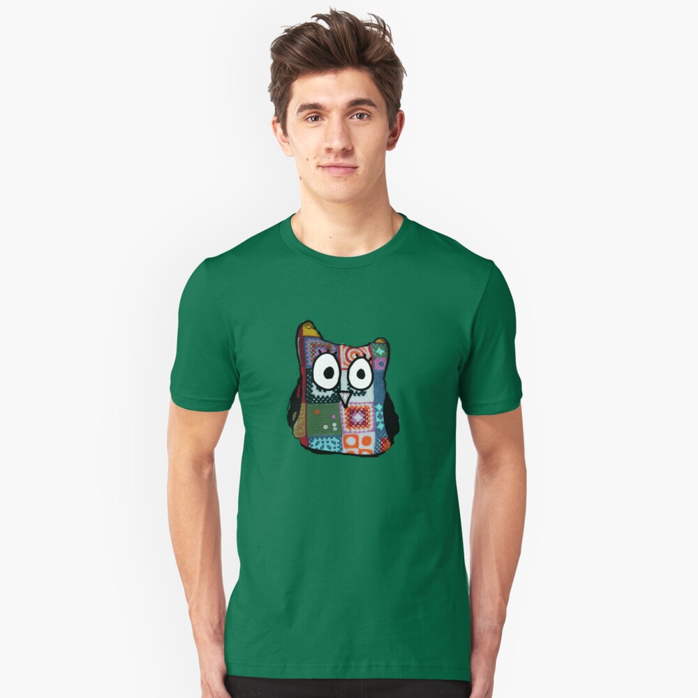 Patchwork Owl Slim Fit T-Shirt