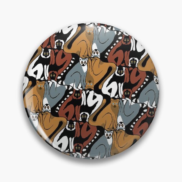 Item preview, Lemur tessellating pattern, original colors designed and sold by jeanneius.