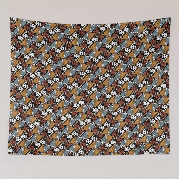 Item preview, Lemur tessellating pattern, original colors designed and sold by jeanneius.