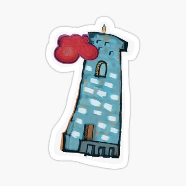 Red Cloud, Blue Tower Sticker