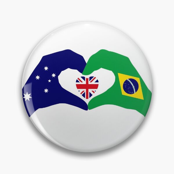Item preview, We Heart Australia & Brazil Patriot Flag Series designed and sold by Carbon-Fibre Media.