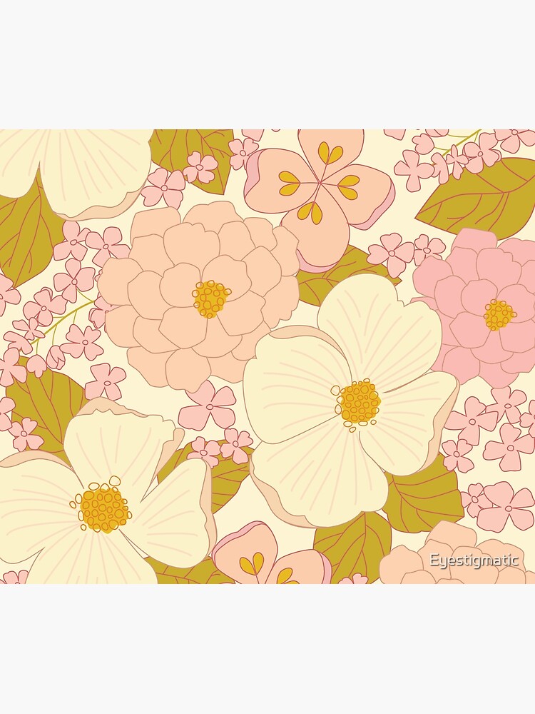 Pink Pastel Vintage Floral Pattern by Eyestigmatic
