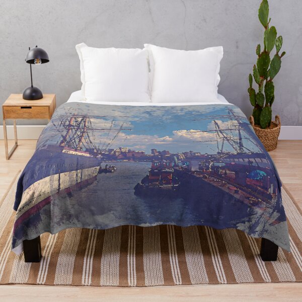 Item preview, Ancient Sailboats & Ships in Seaport - Cute Retro Vintage Watercolor Sea Gift designed and sold by r-silver.