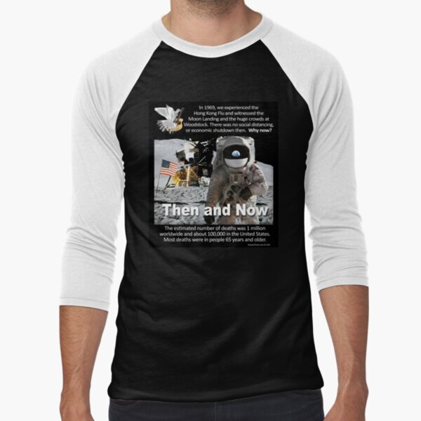 Then and Now Baseball ¾ Sleeve T-Shirt