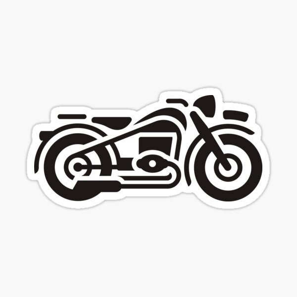 Stickers de silhouettes et personnages - Sticker Moto Harley