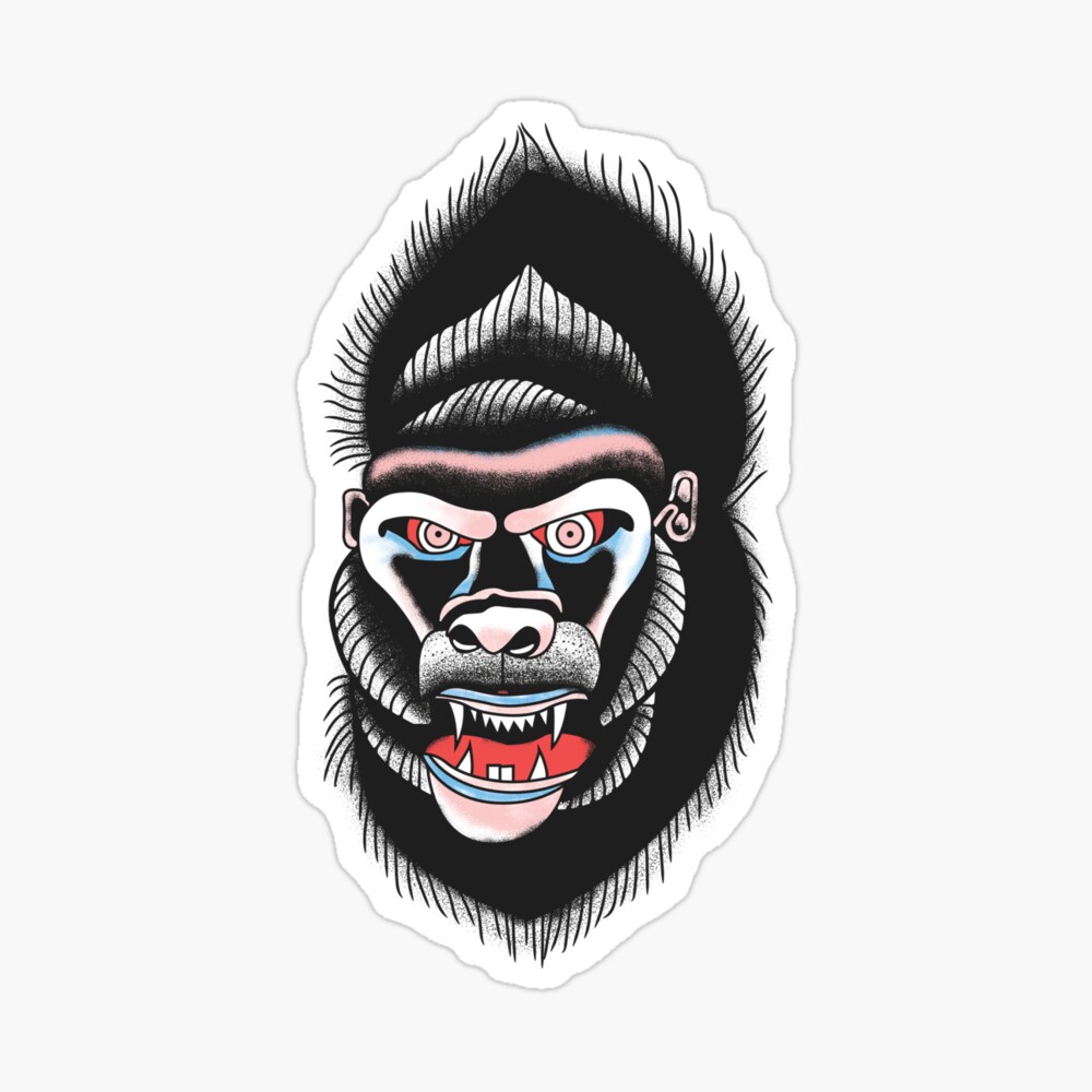 Premium Vector | Collection of gorilla tattoo designs