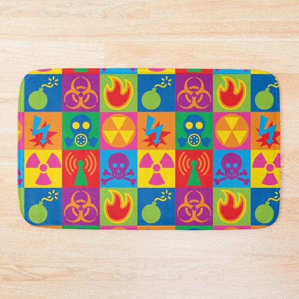 Item preview, Hazard Danger Icons Checkerboard designed and sold by Lisann.
