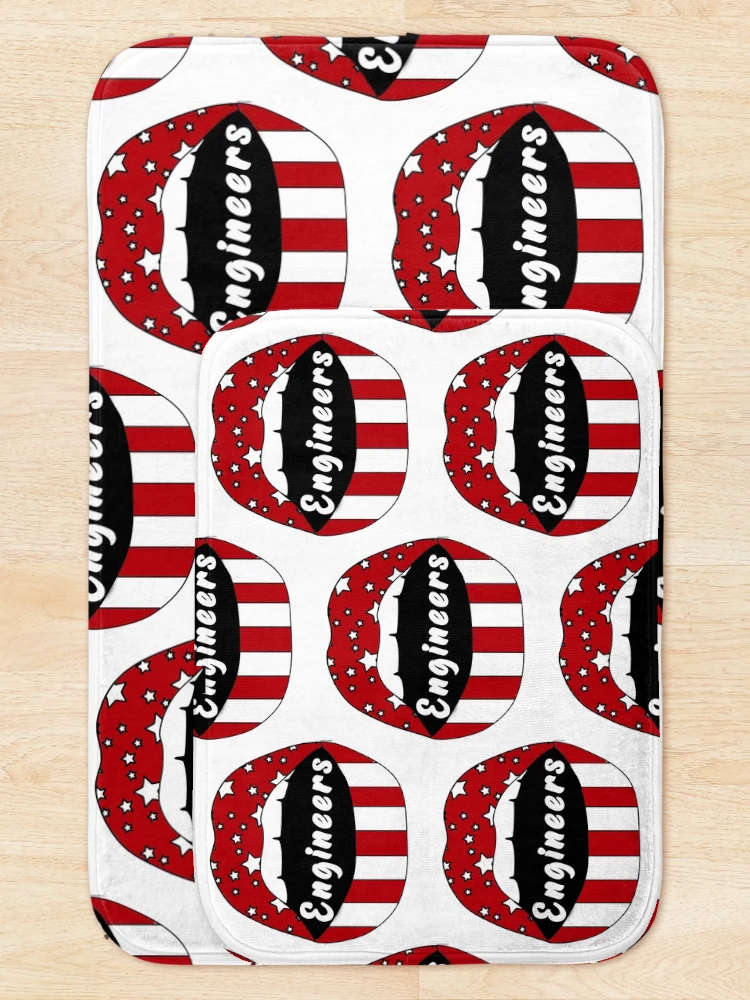 Thumbnail 5 of 6, Bath Mat, RPI Lips! designed and sold by Becca De Rosa.