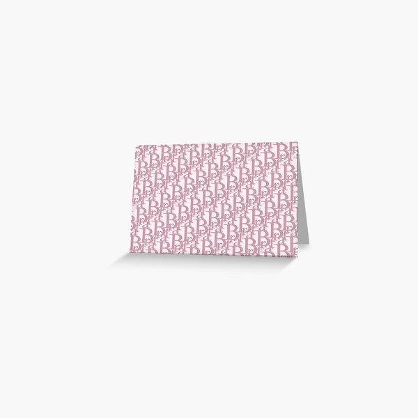 Brat Y2K Pink Monogram Greeting Card for Sale by Dior-Bunny