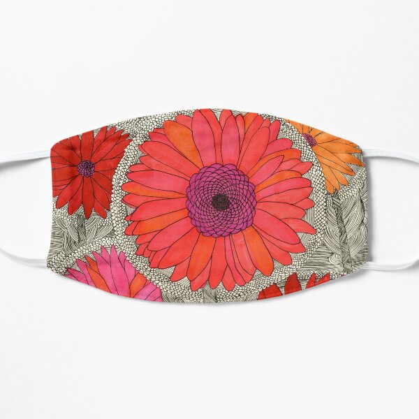 Gerbera Daisy-Red Flat Mask