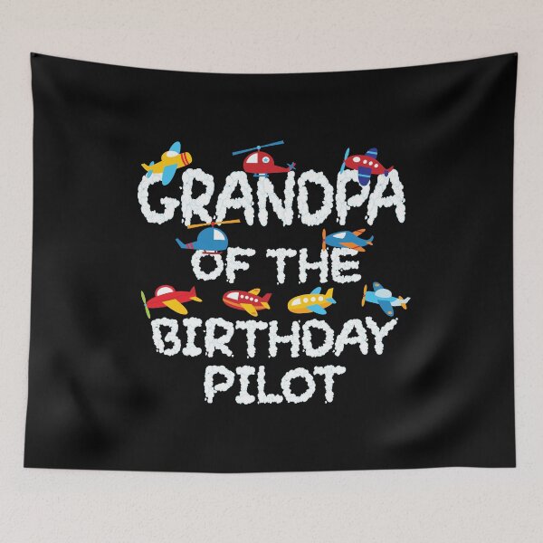 Item preview, Grandpa Of The Birthday Pilot Kid Aviator B-day Party product designed and sold by Grabitees.