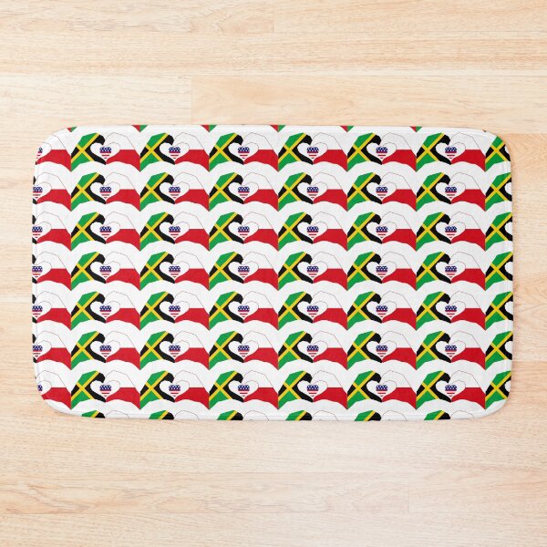 Item preview, We Heart Jamaica & Poland & USA Patriot Flag Series designed and sold by Carbon-Fibre Media.