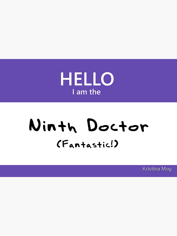 Ninth Doctor Name Tag by blackoutart