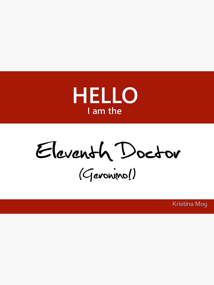 Eleventh Doctor Name Tag by blackoutart
