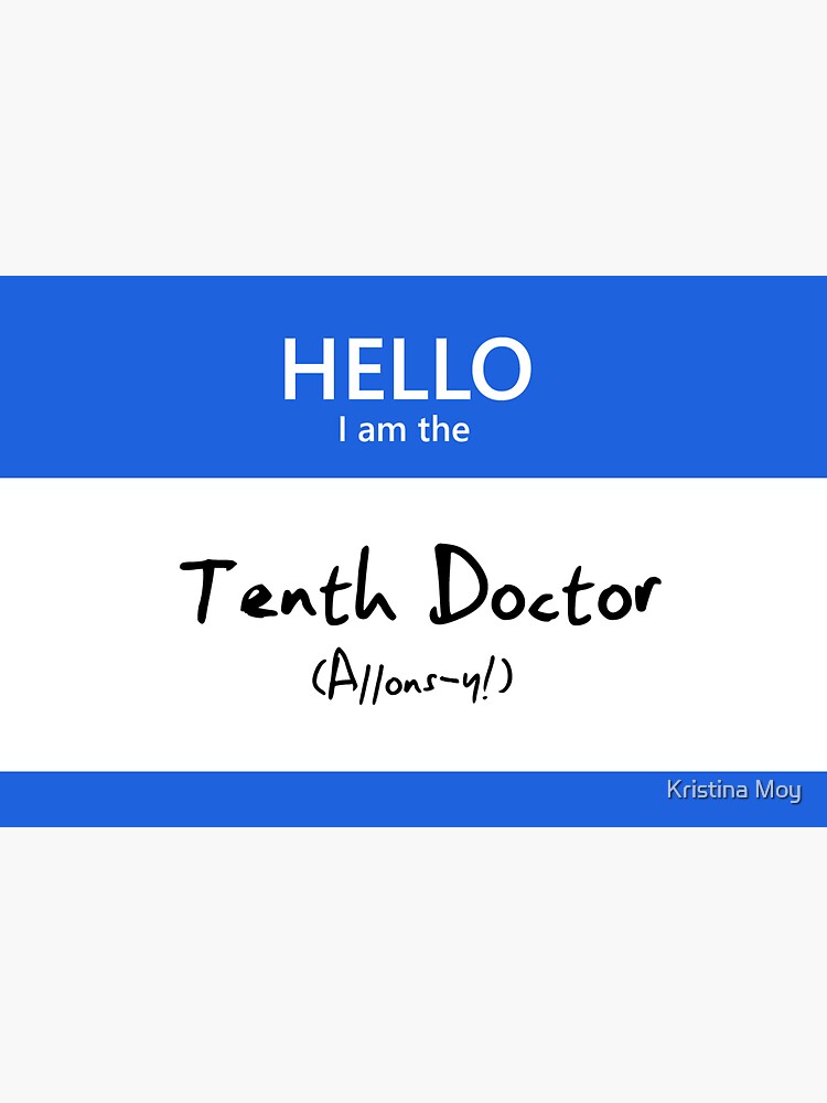 Tenth Doctor Name Tag by blackoutart