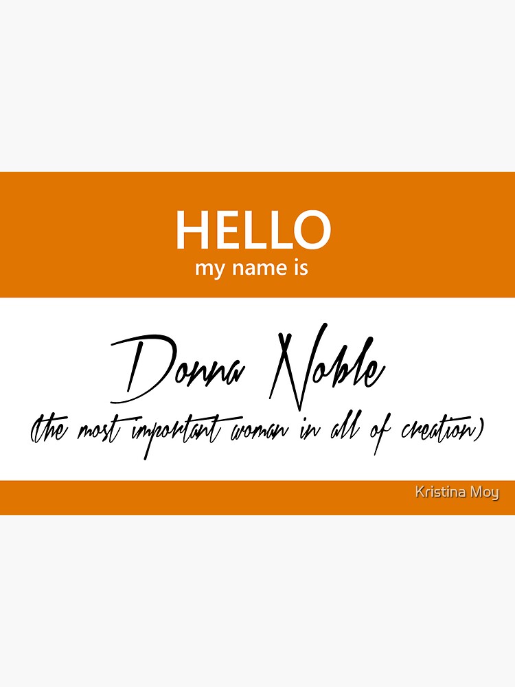 Donna Noble Name Tag by blackoutart