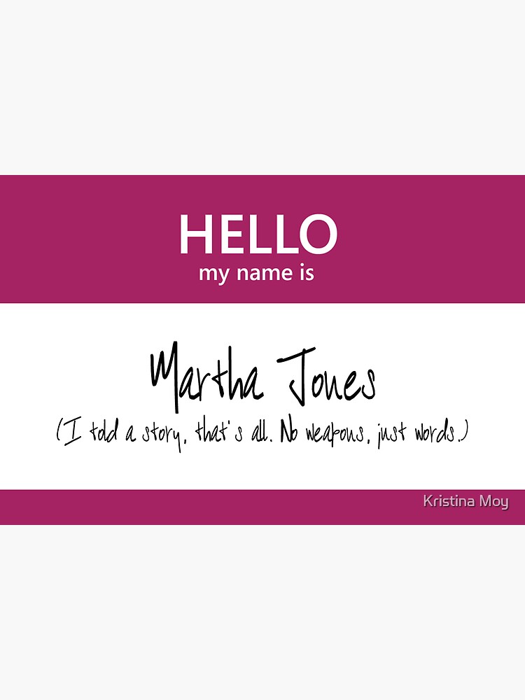 Martha Jones Name Tag by blackoutart