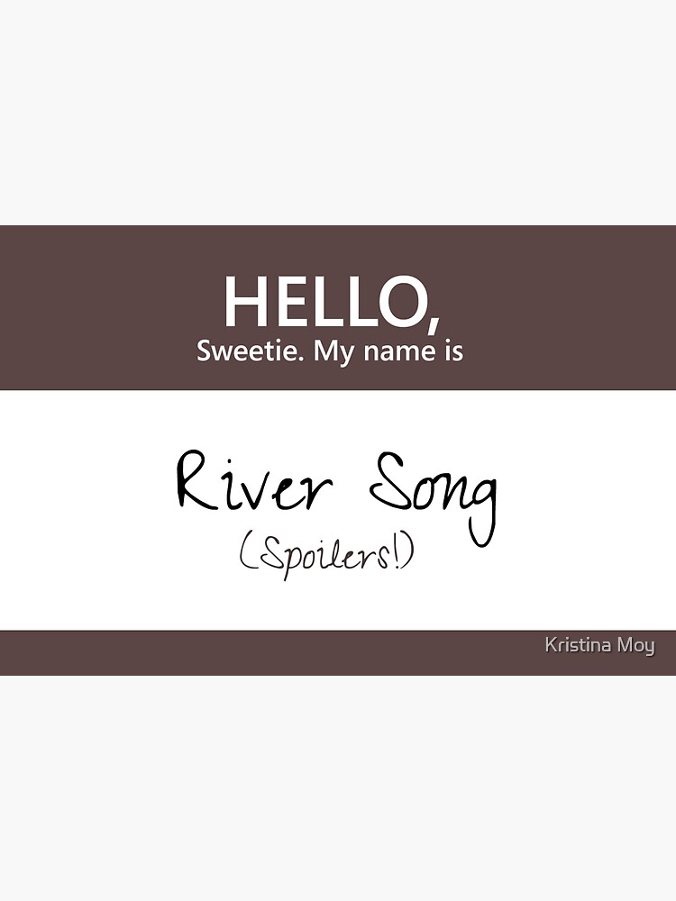 River Song Name Tag by blackoutart