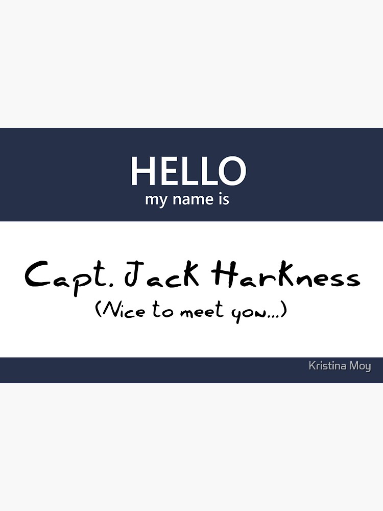 Captain Jack Harkness Name Tag by blackoutart