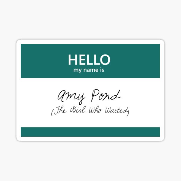 Amy Pond Name Tag Sticker