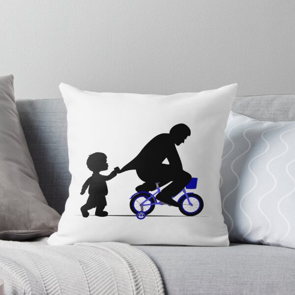 Item preview, Funny Cyclist Riding Kid Blue Bike designed and sold by Rahdoo.