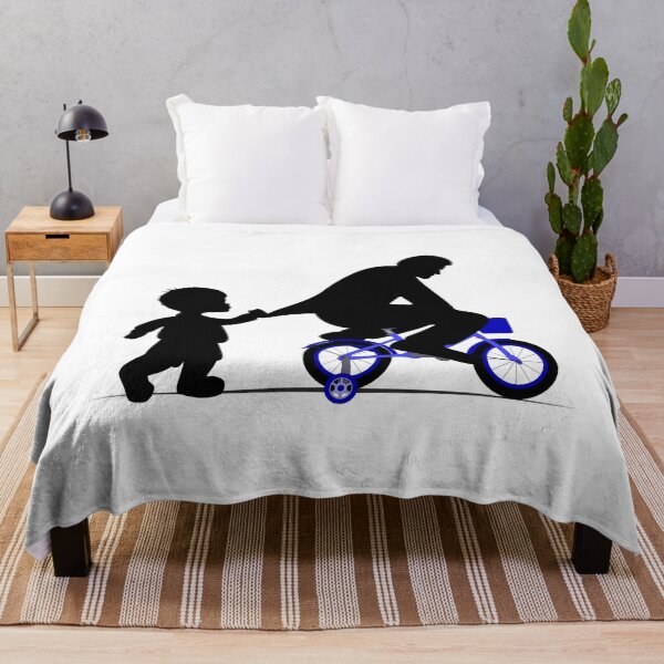 Item preview, Funny Cyclist Riding Kid Blue Bike designed and sold by Rahdoo.